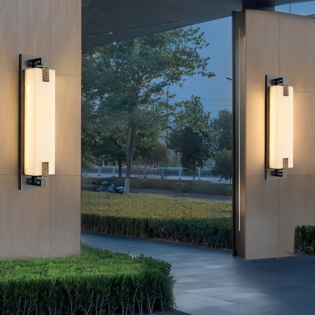 Outdoor Waterproof LED Copper Retro Exterior Wall Lights Sconces Lighting