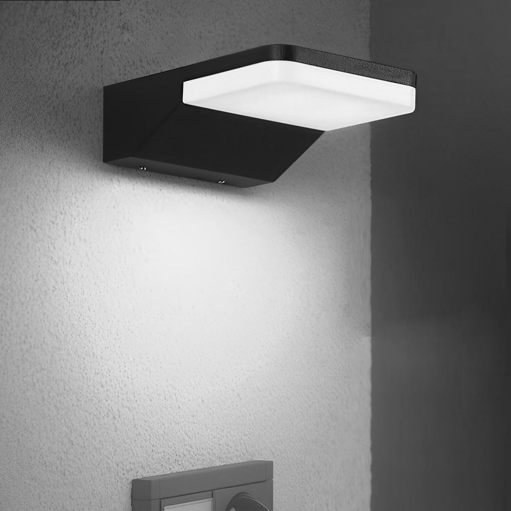 Rectangular Creative LED Waterproof Black Modern Outdoor Wall Sconces Lighting