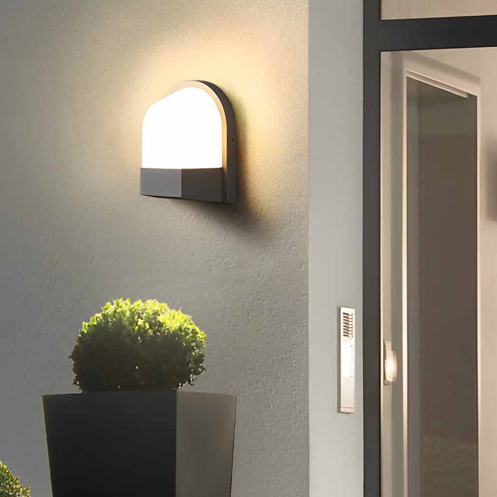 Minimalist Waterproof LED Dark Gray Modern Outdoor Wall Lamp Exterior Lights