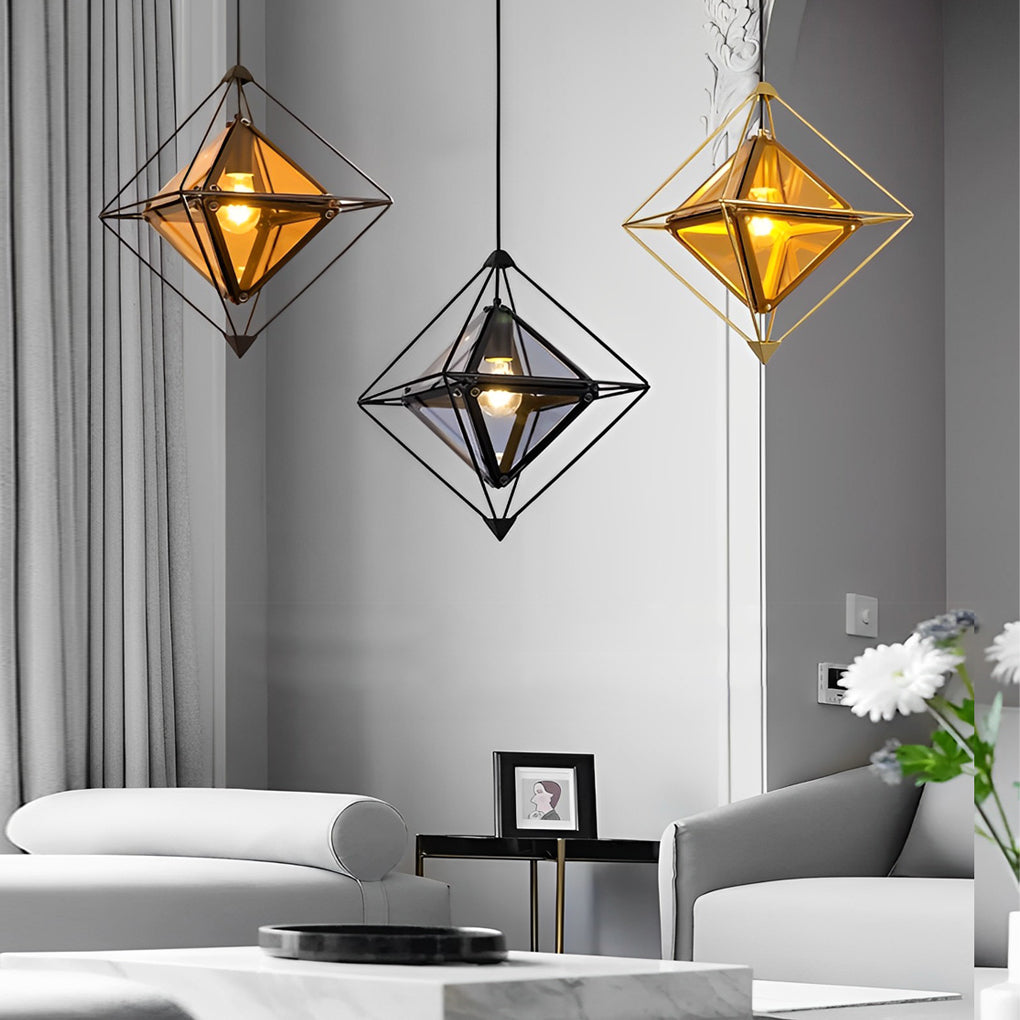 Creative Geometric Glass Modern Minimalist Island Lights Pendant Lights