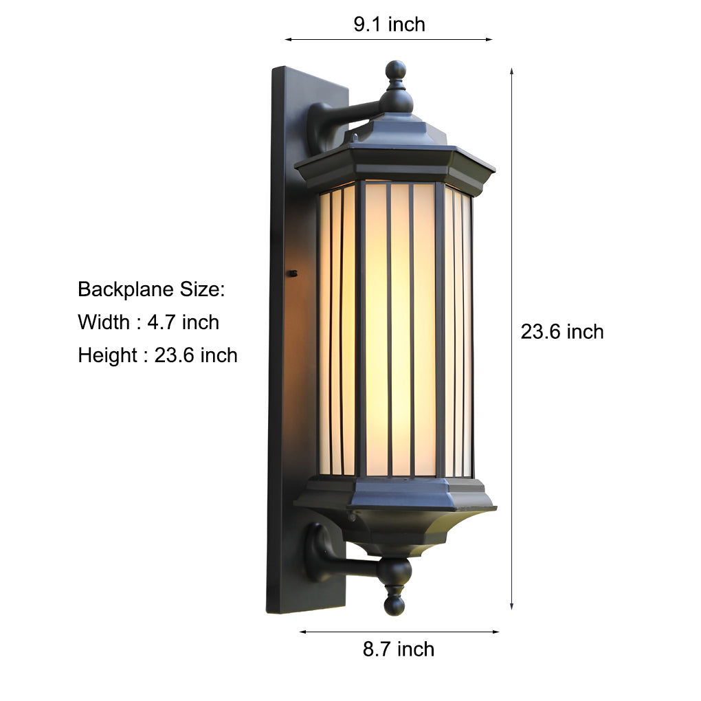 Retro Creative Outdoor Waterproof Black Modern Exterior Wall Lights