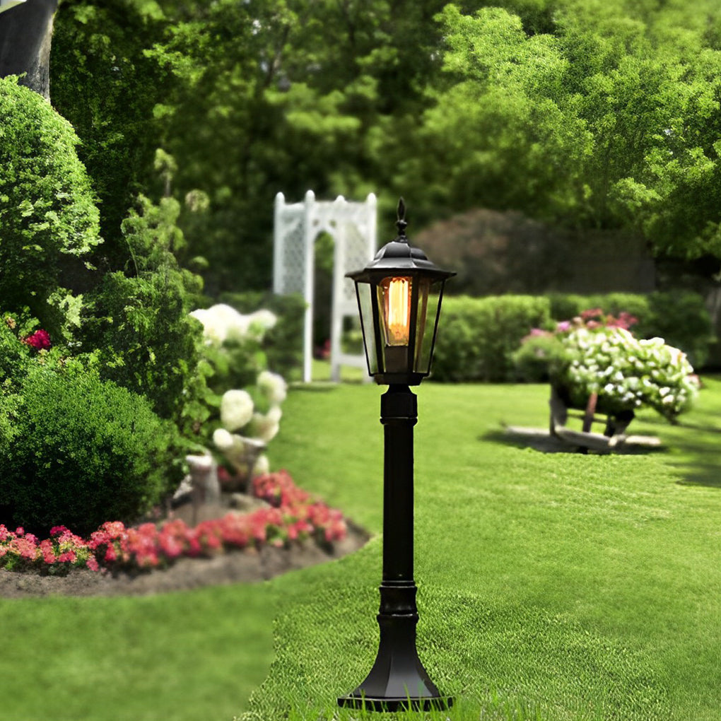 Retro Waterproof Led Black Modern Outdoor Pathway Lights Lawn Lights