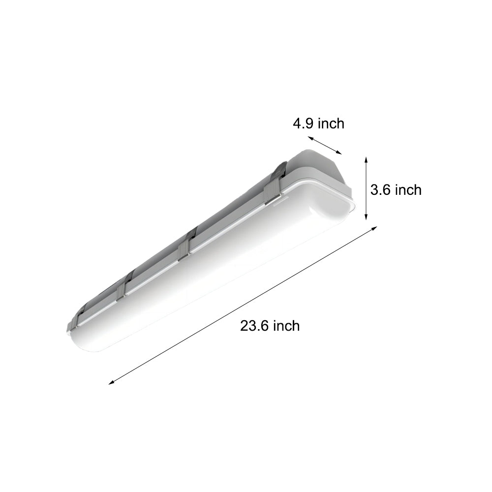 23-inch White Linear Vapor Tight LED Flush Mount Ceiling Light