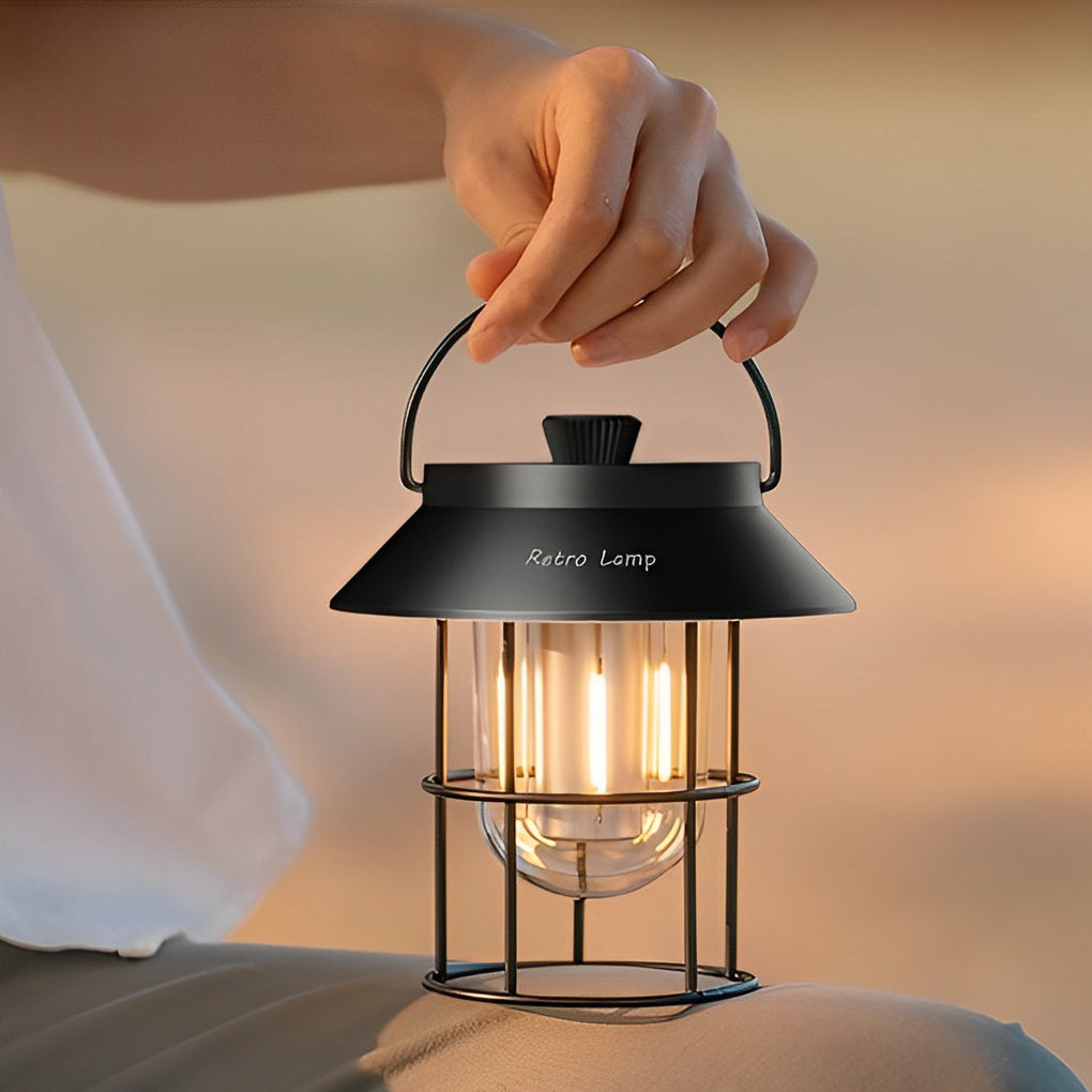 USB Rechargeable Dimmable LED Hanging Stand Portable Outdoor Lanterns