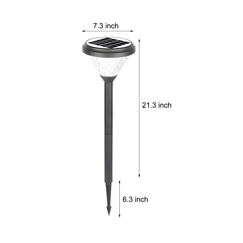 Black 27.6-Inch H Solar LED Path Lights with Stake