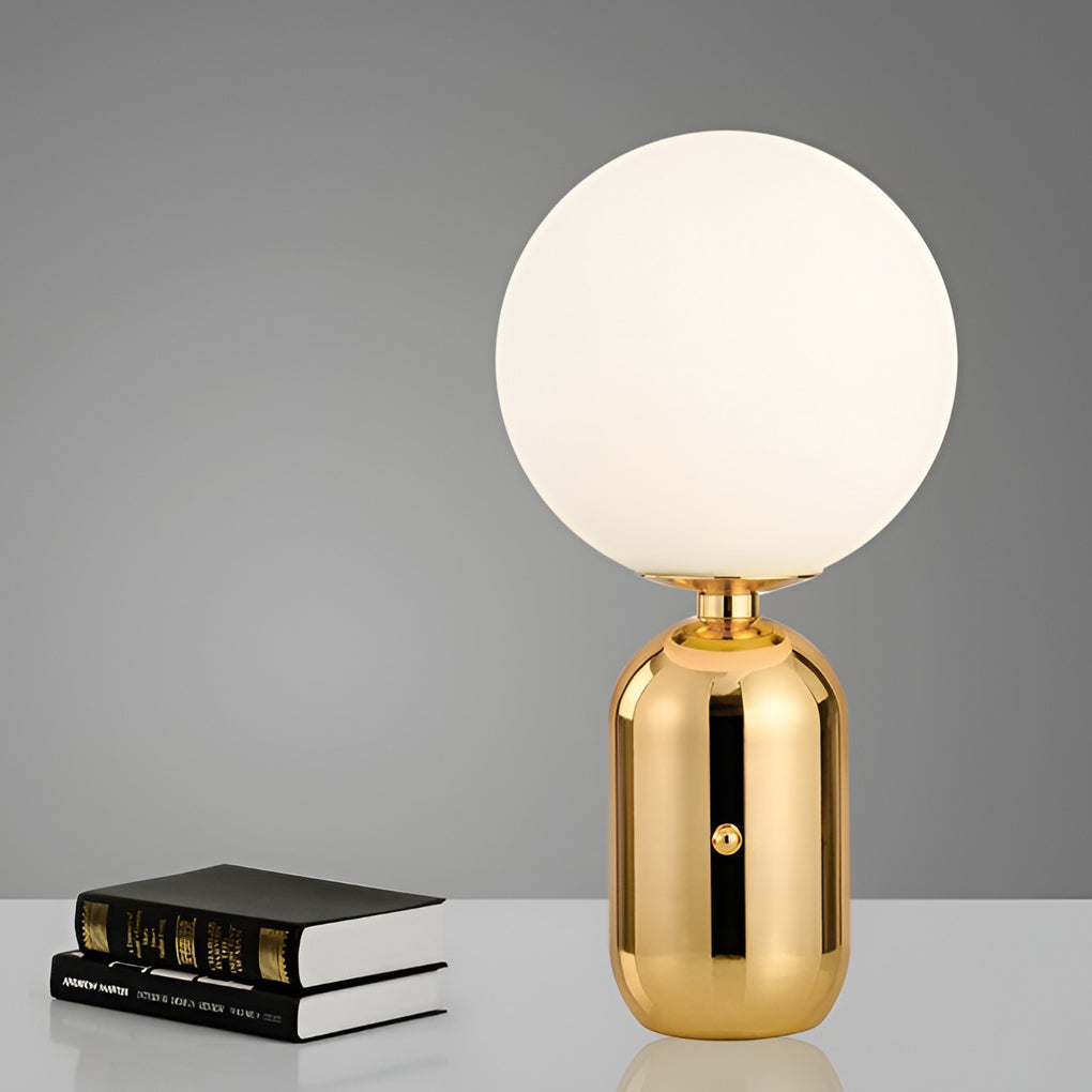 Modern Big Glass Global Ball LED Accent Table Lamp