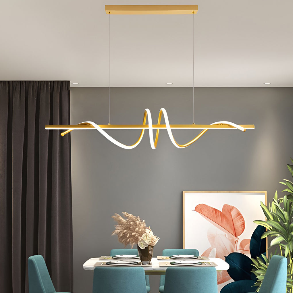 Creative Strip LED Stepless Dimming Nordic Kitchen Pendant Lighting