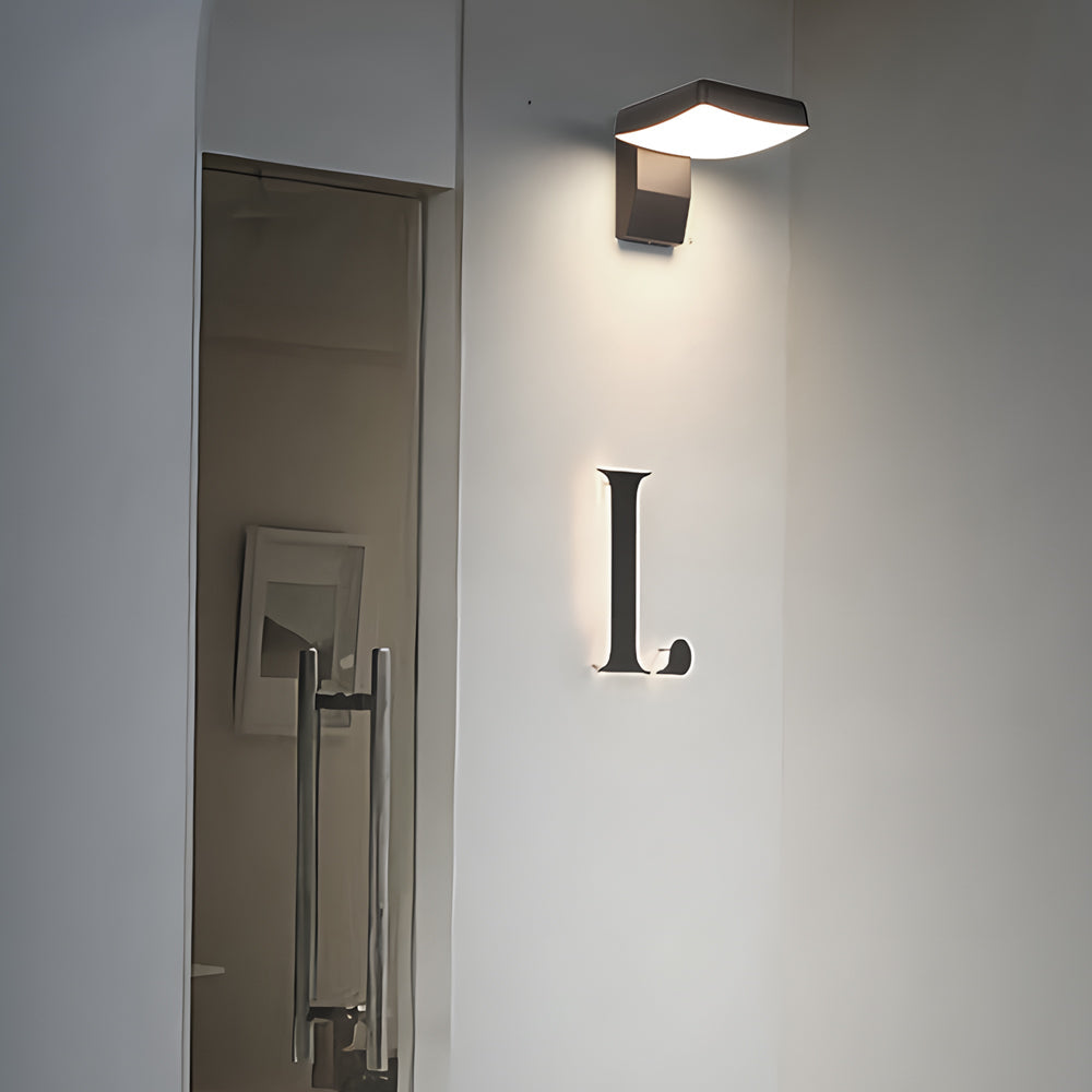 Black Motion Sensor Outdoor Wall Light - Rotatable