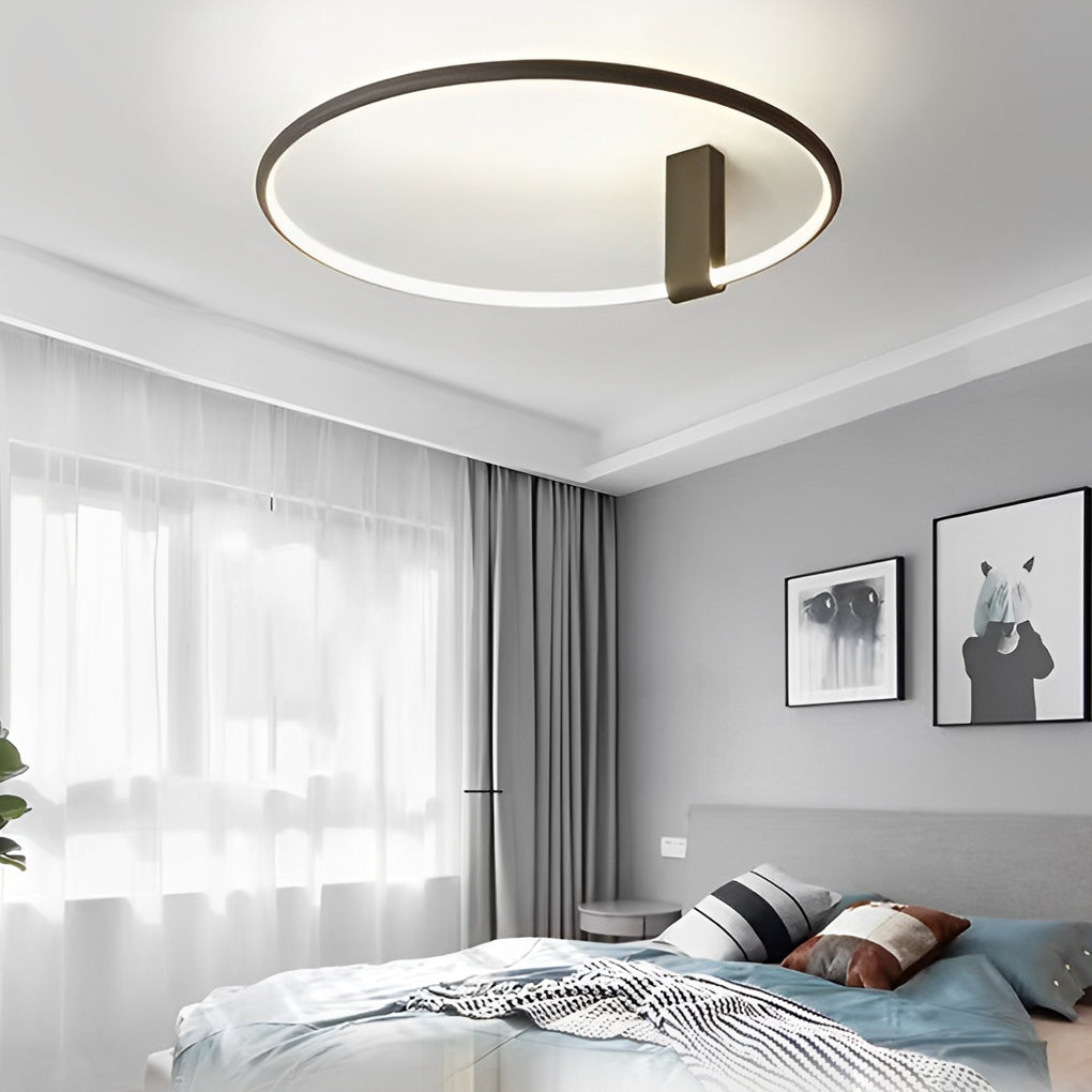 Adjustable Minimalist Round 3 Step Dimming LED Black Modern Ceiling Lights