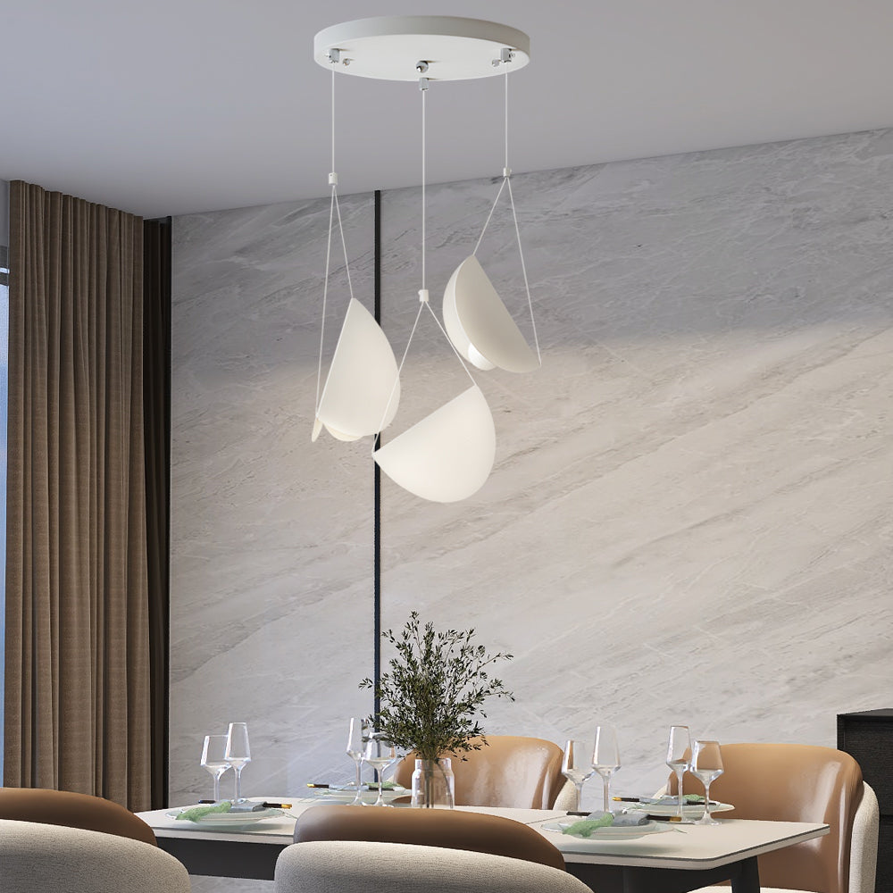 1/3/6-Light Minimalist Line White Glider Pendant Light