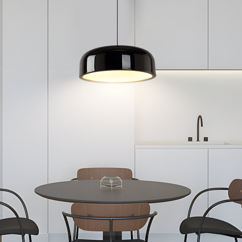 Smithfield Pendant Light: Modern Aluminum Hanging Fixture in Black/White