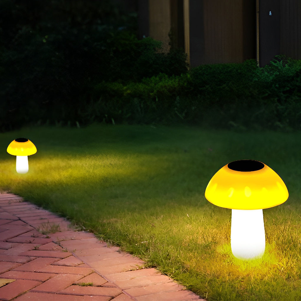 Mushroom Waterproof LED Intelligent Light-controlled Solar Lawn Lights