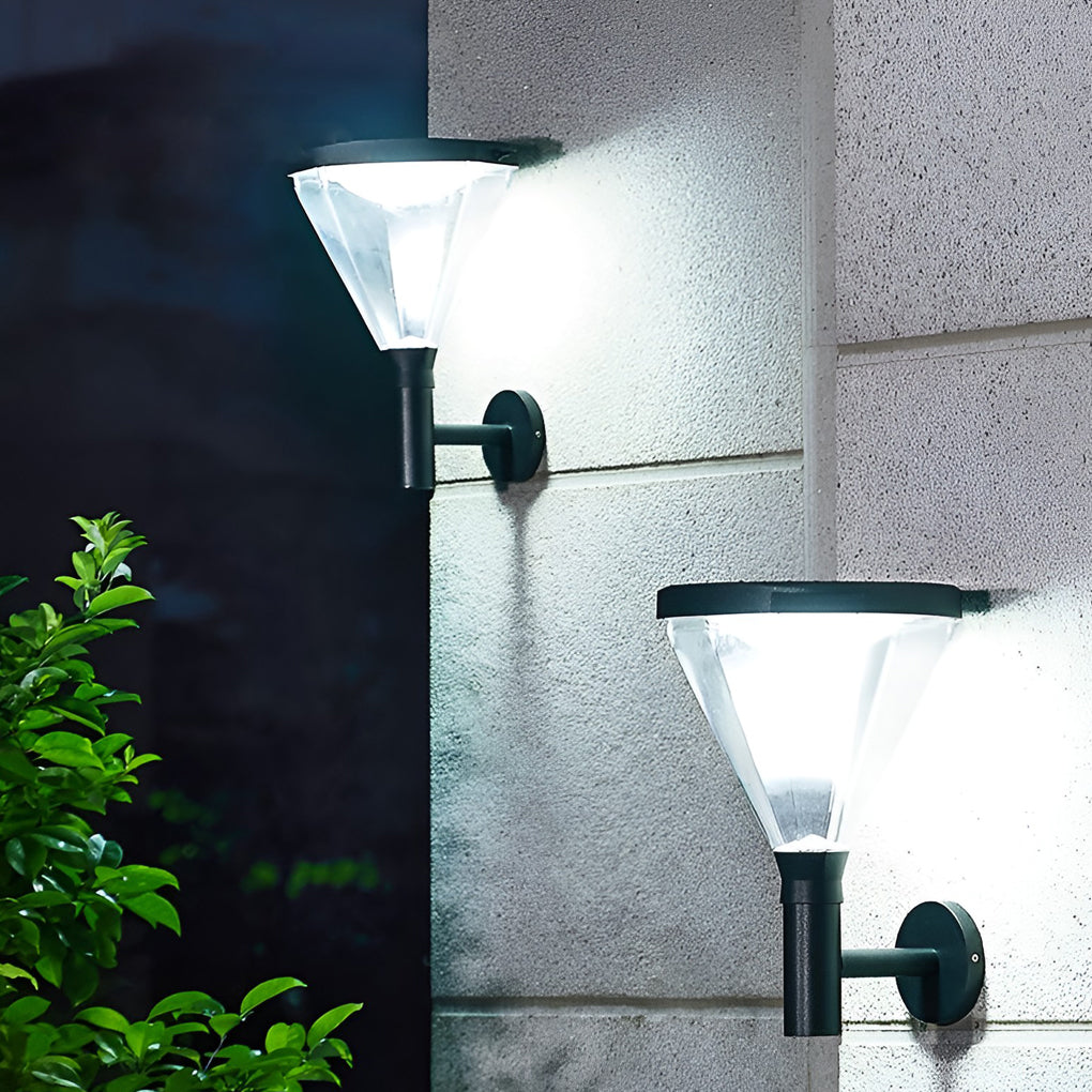 Geometric Waterproof LED Modern Outdoor Plug in Wall Lamp Wall Sconce Lighting