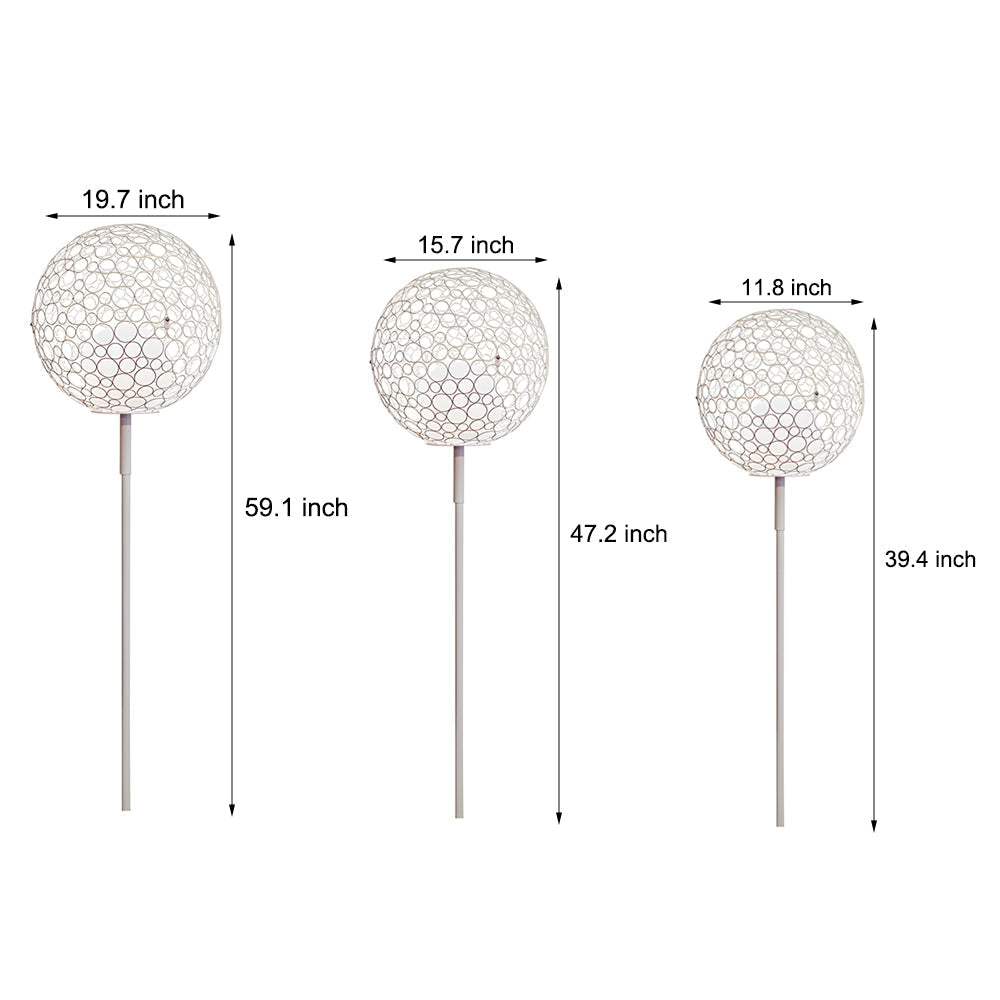 1-Light Solar Dandelion Sphere Garden Stakes Outdoor Lights