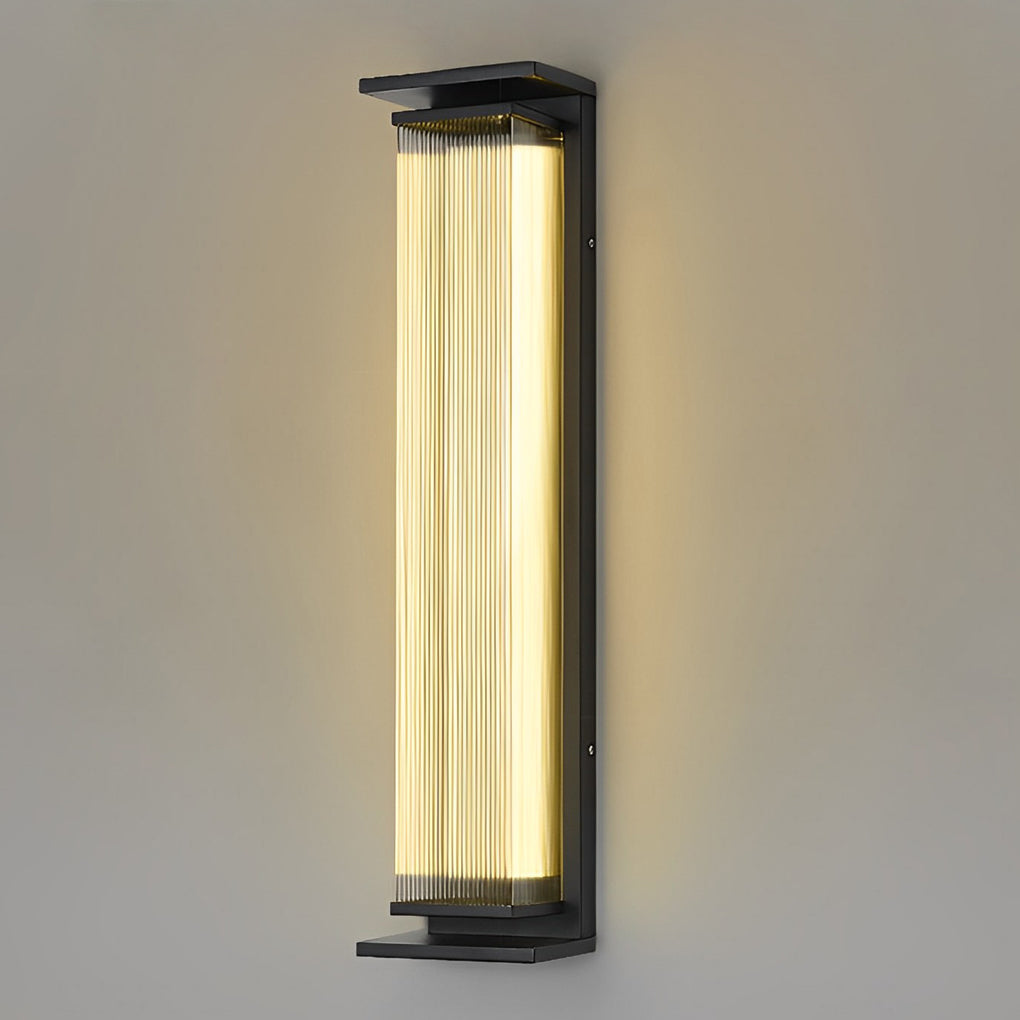 Creative Strip Waterproof Black Modern LED Wall Lamp Outdoor Wall Lights