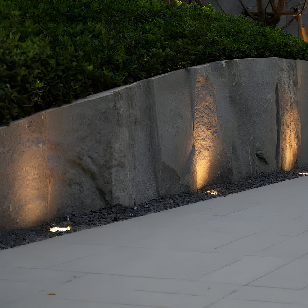 5-Light LED Modern Square In-Ground Well Lights Step Deck Lighting with Light Sensor for Pathways