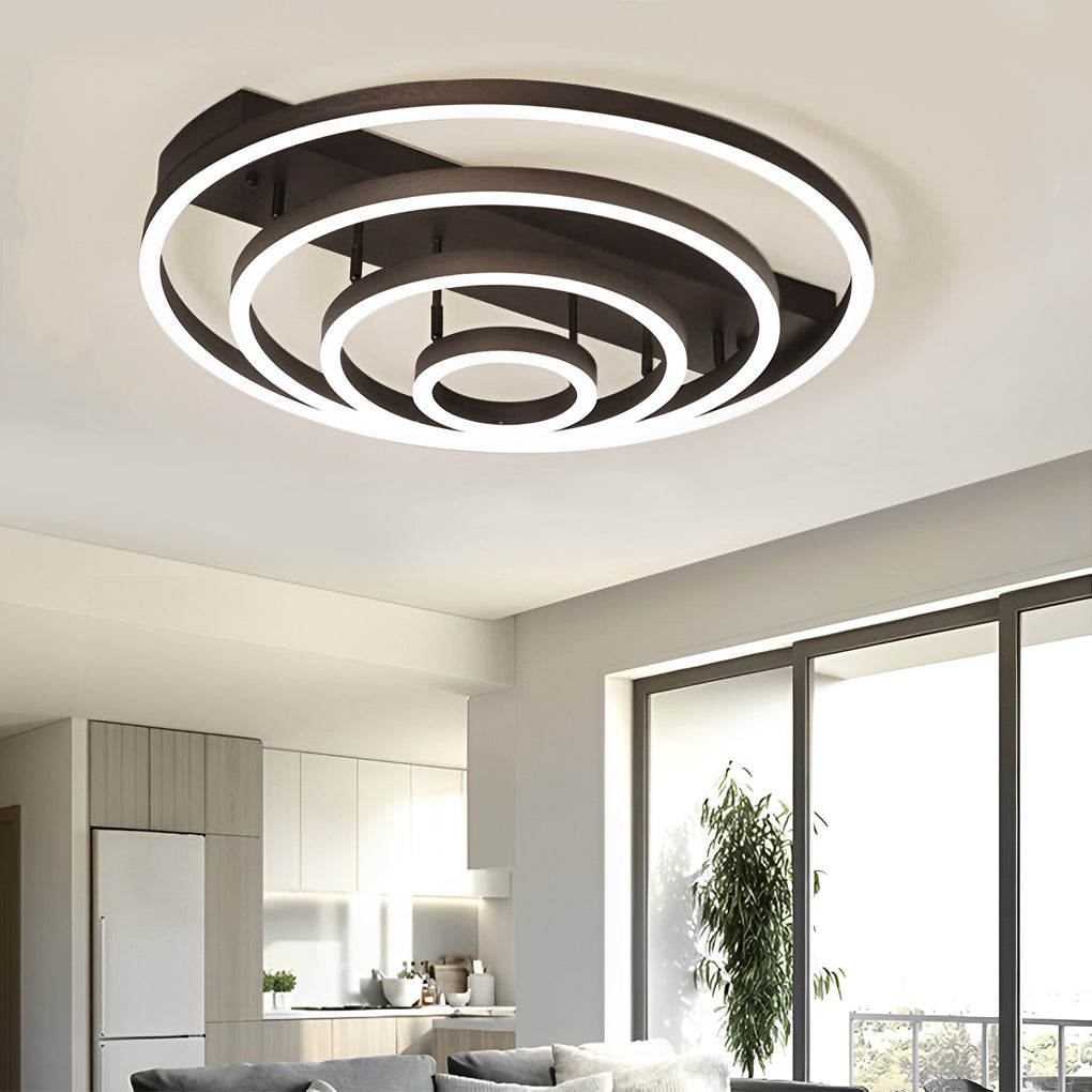 Adjustable Multiple Circular LED Modern Flush Mount Ceiling Lights