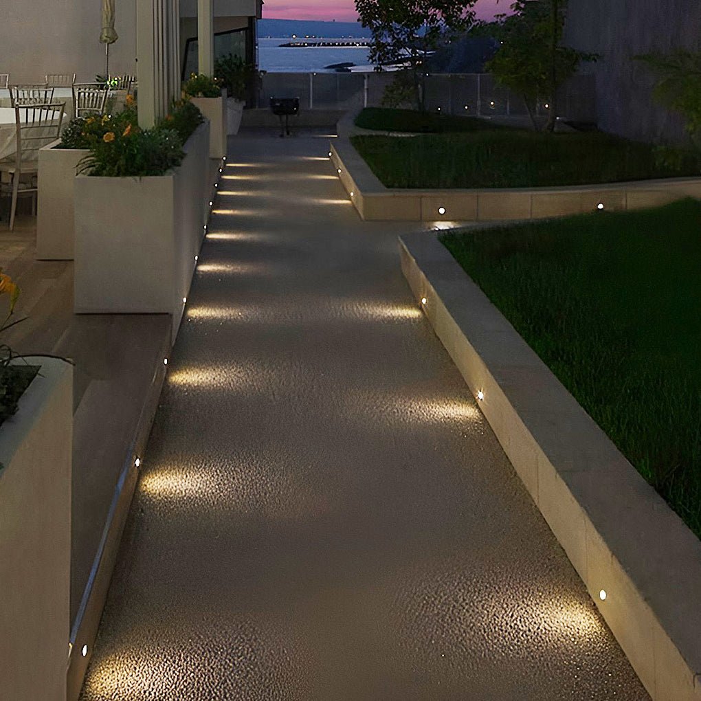 White Stainless Steel 1.5W LED Deck Step In-ground Well Lights