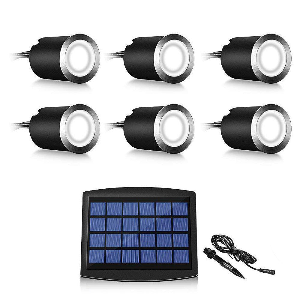 8 Pcs Solar Deck Stair Lights LED Outdoor Step Lights Garden Lights In-ground Lights