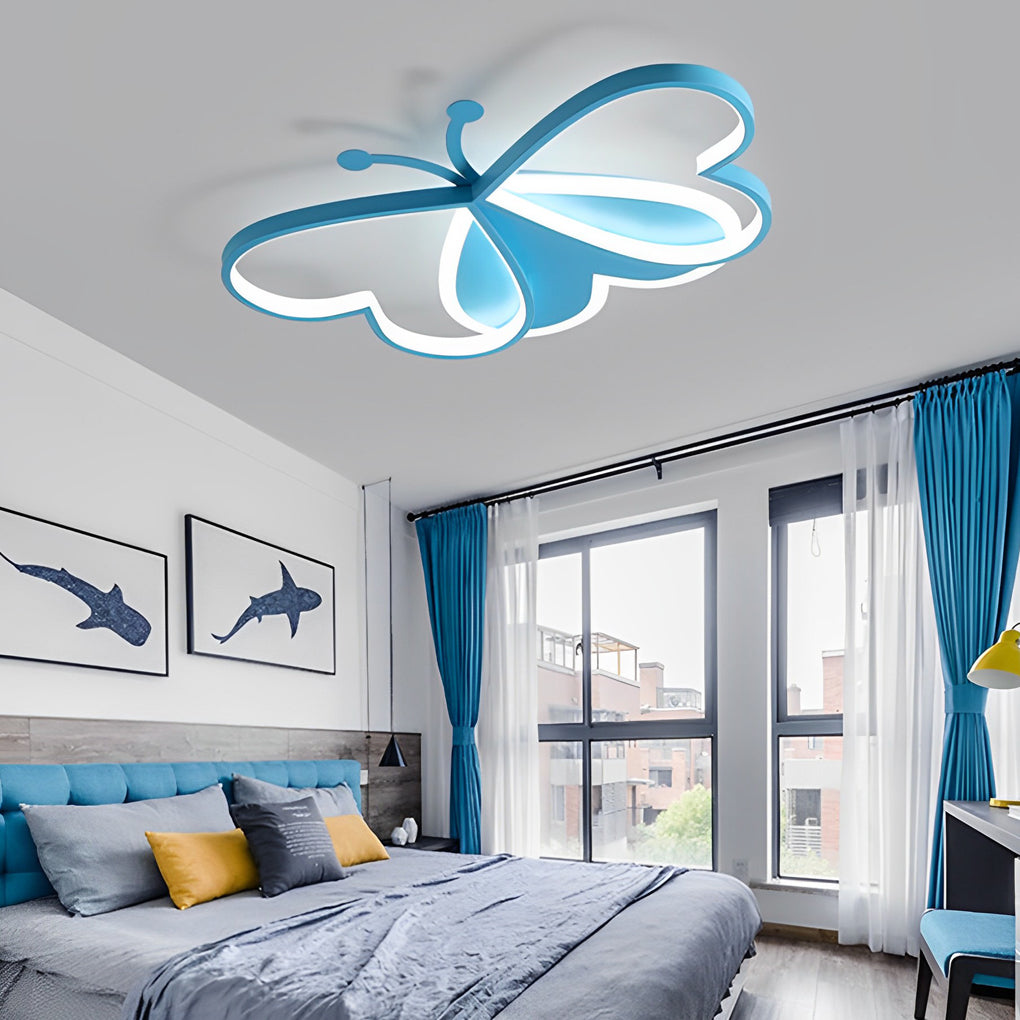 Creative Butterflies Shaped LED Modern Ceiling Lights Flush Mount Lighting