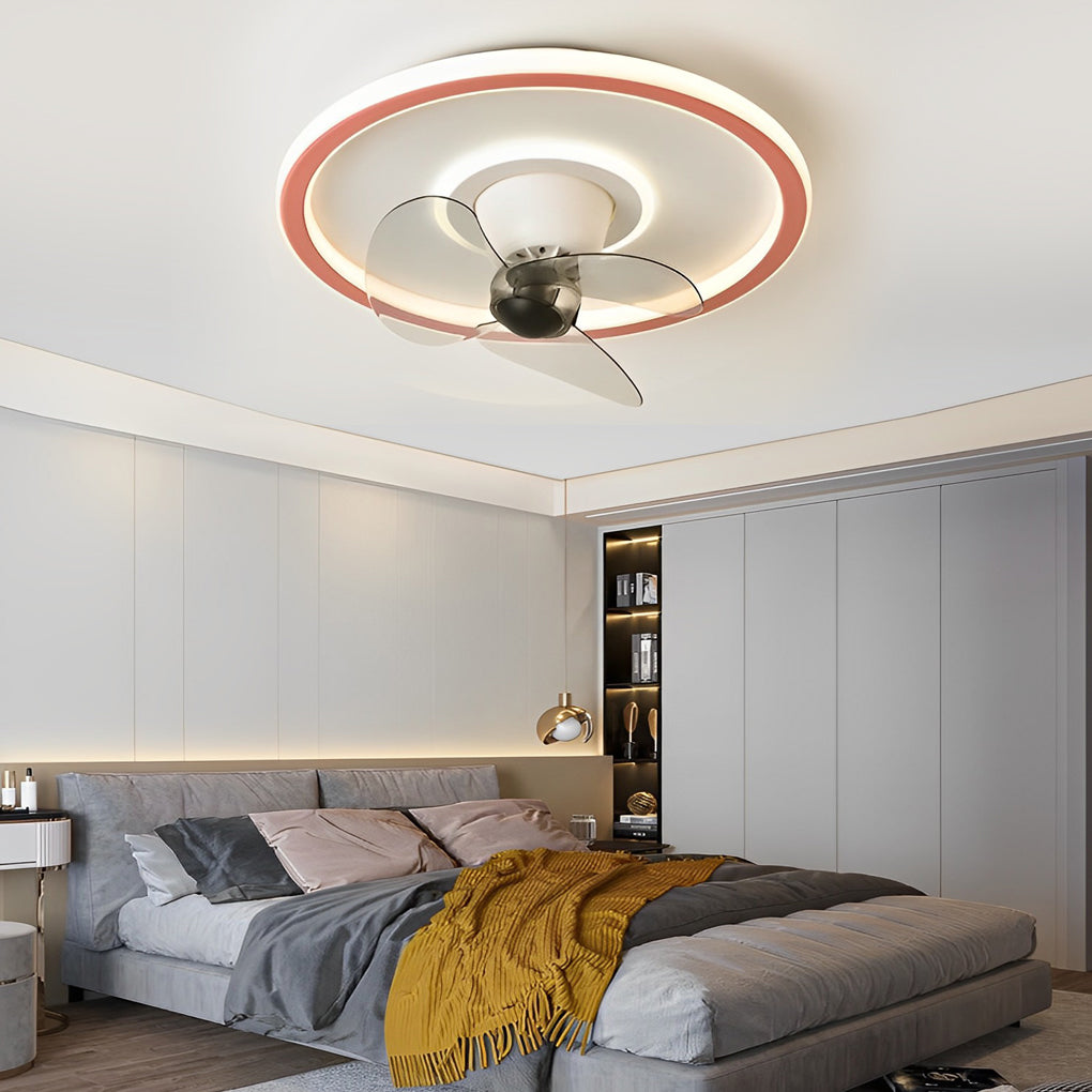 Smart Silent 360° Rotating Dimmable LED Invisible Ceiling Fan Lights