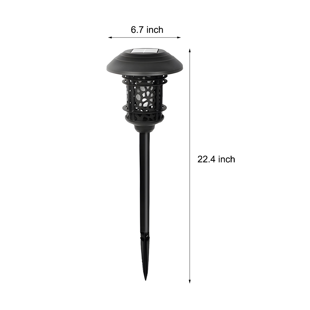 22.4-inch Solar Black Pathway Light with Stake