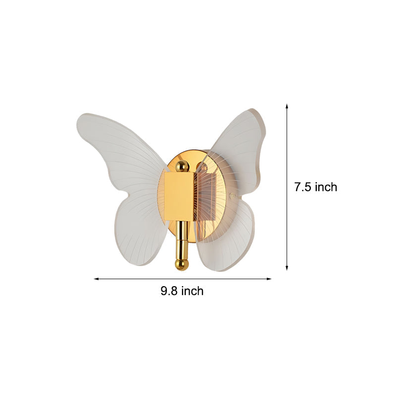 Butterflies Luxury Creative Three Step Dimming Modern LED Wall Lights Fixture