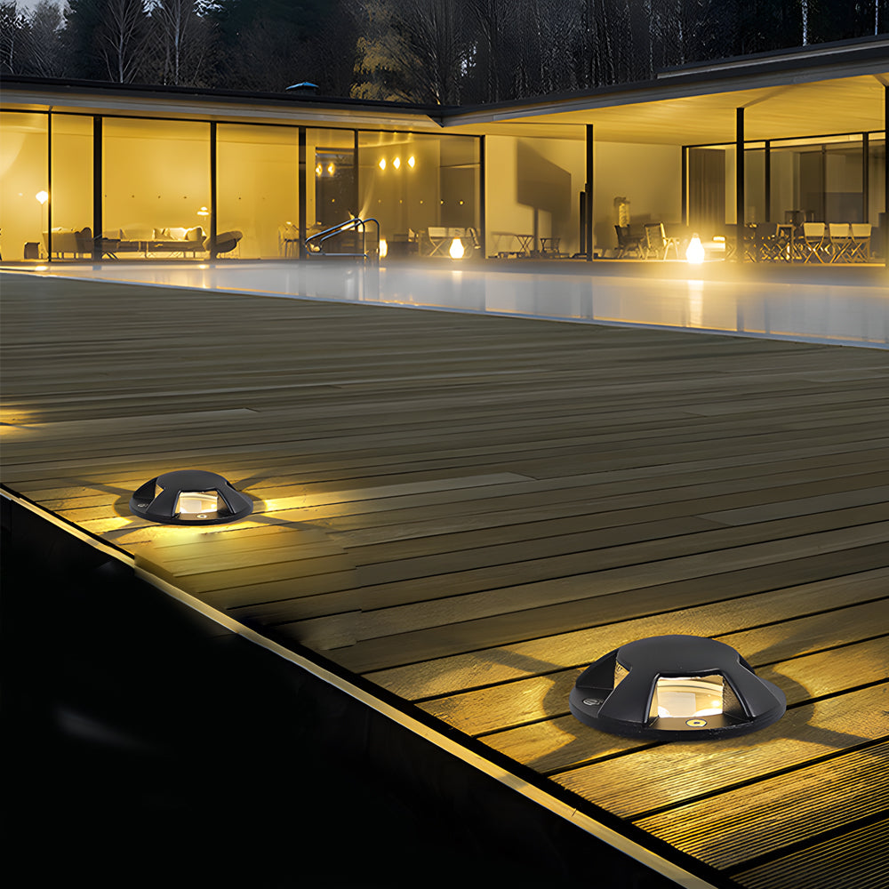 Outdoor Waterproof Horizontal Deck Stair Ground Lights Side-Emitting Low Voltage Step light for Pathways & Stairs