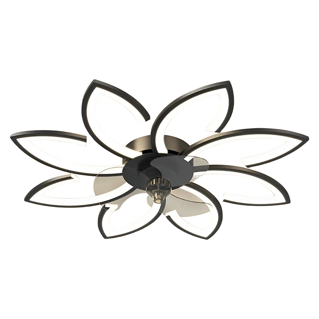 Flower Smart Silent Stepless Dimming LED Modern Ceiling Fan Light