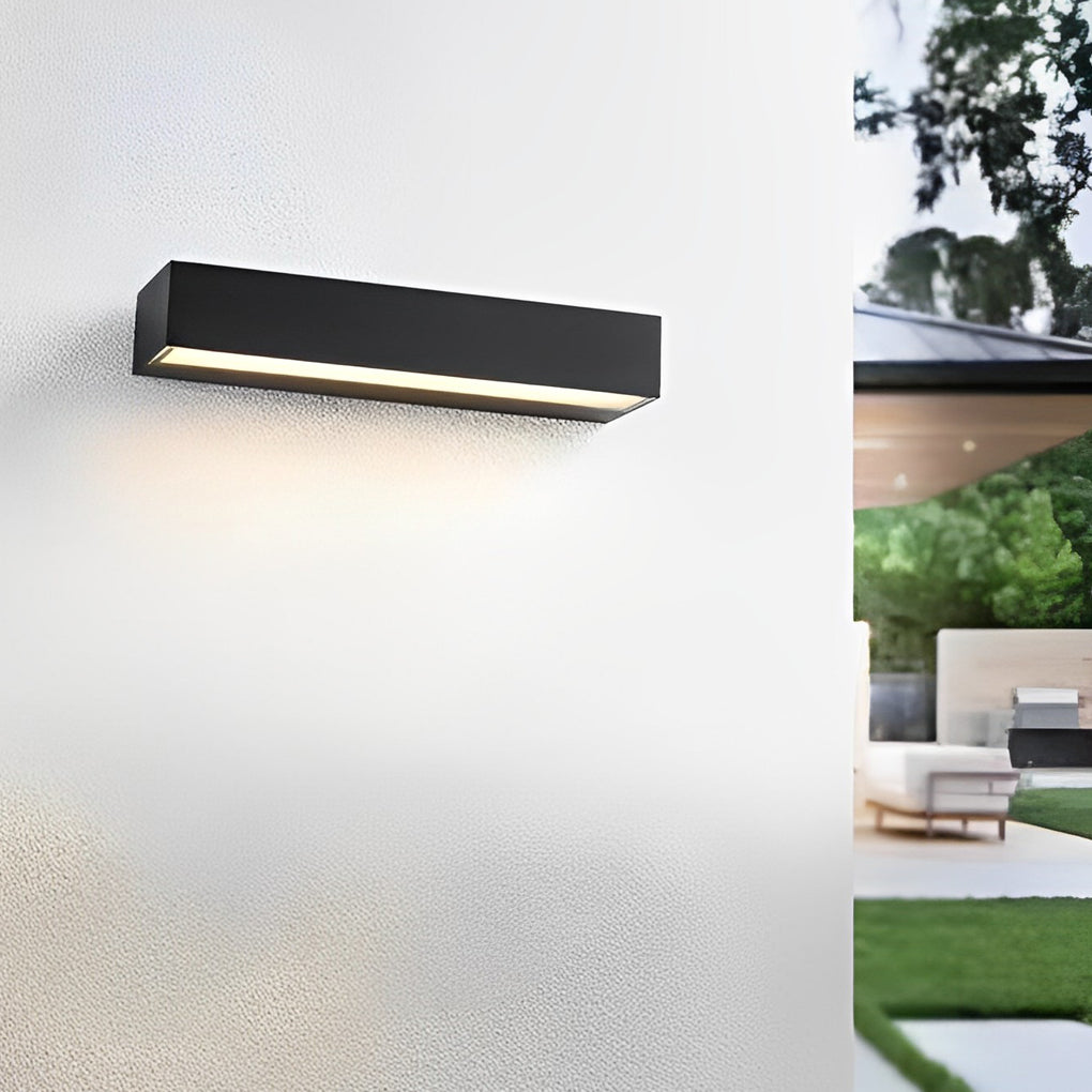 Minimalist Strip Waterproof LED Black Modern Outdoor Wall Washer Light