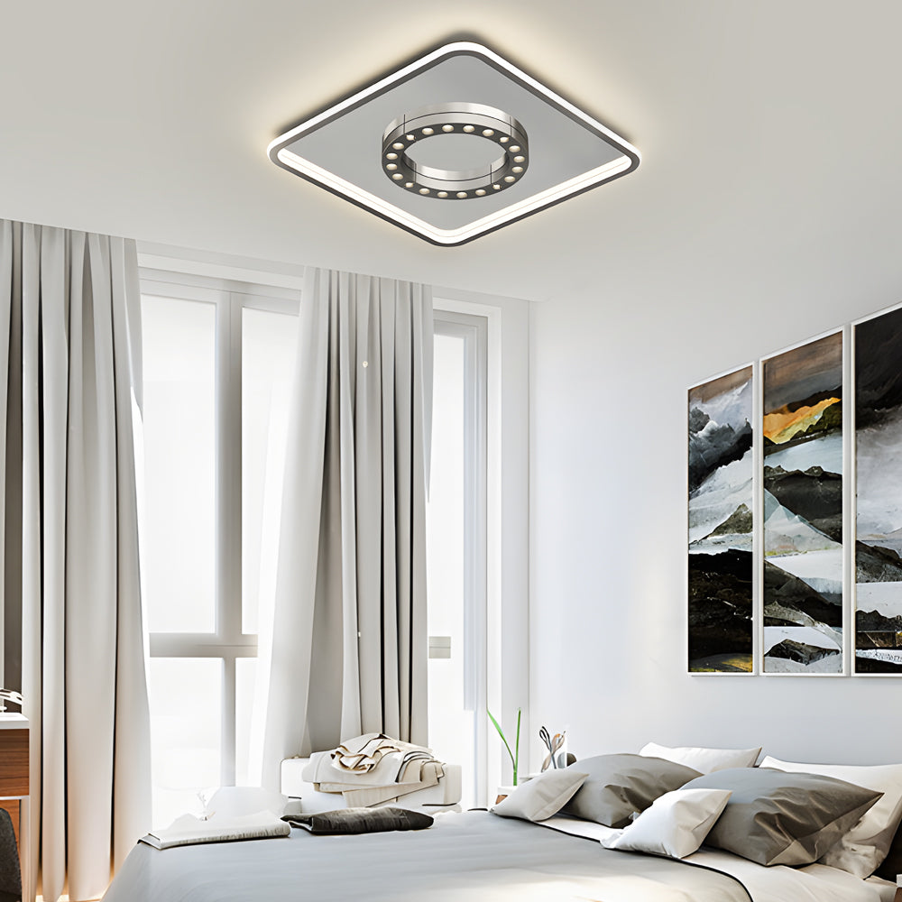 Square Round LED Anti-Glare 3 Step Dimming Modern Ceiling Lights Fixture