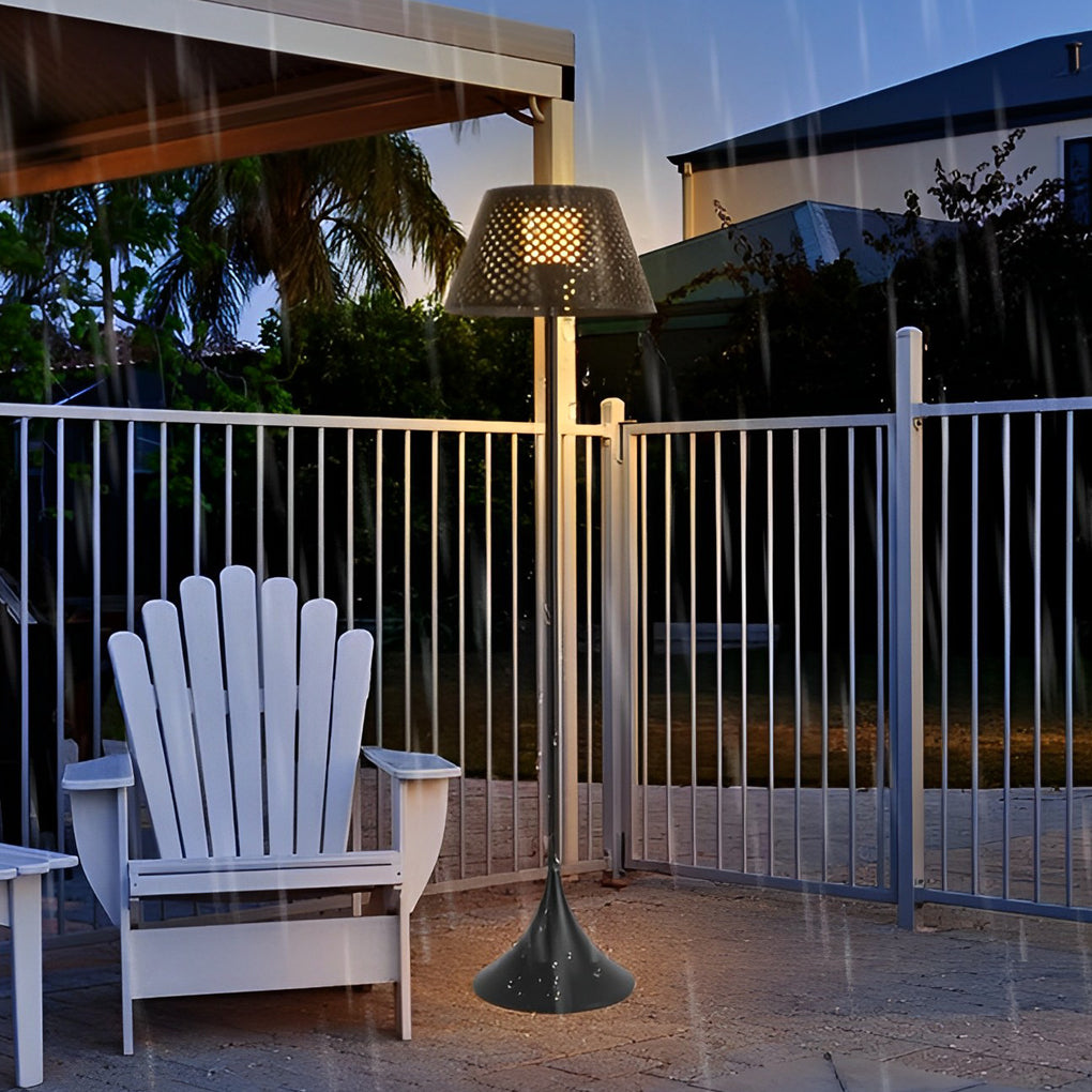 1-light Mesh Outdoor Floor Lamp