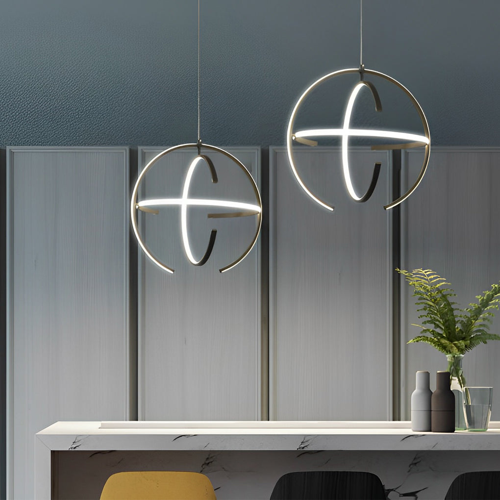 Creative Adjustable Ring LED Nordic Chandelier Kitchen Pendant Lighting