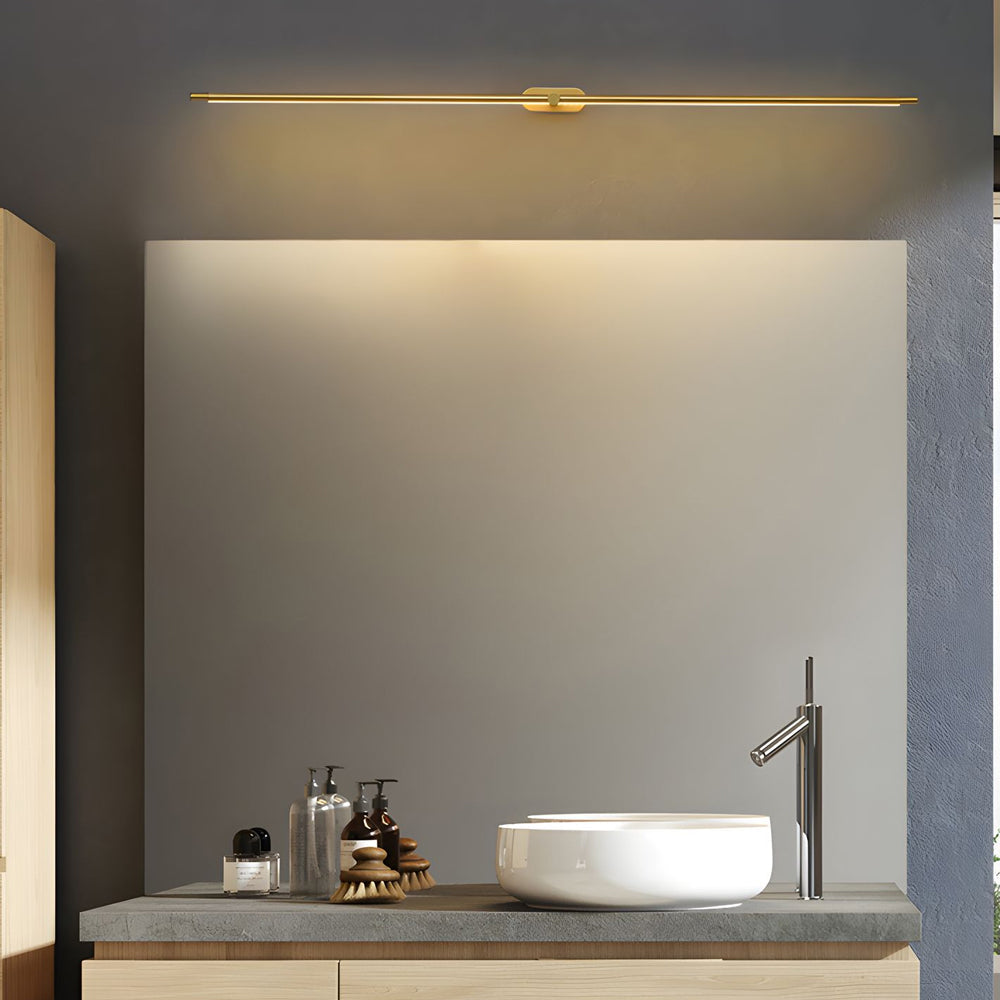 Ultra-Slim Cylindrical LED Bathroom Vanity Light with Indirect Lighting, 26.8''/38.6''/50.4''