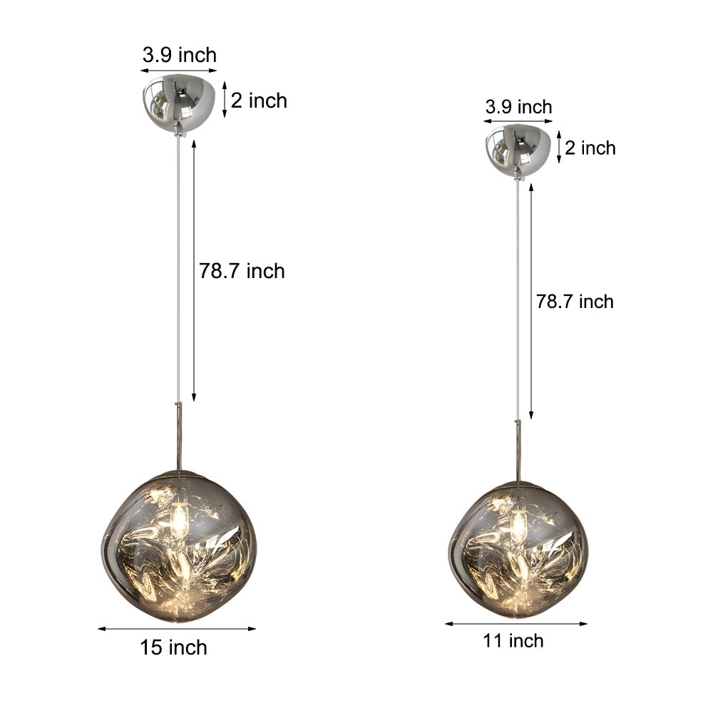 Simple Lava Acrylic Ball Art Light Luxury Modern Hanging Ceiling Lights