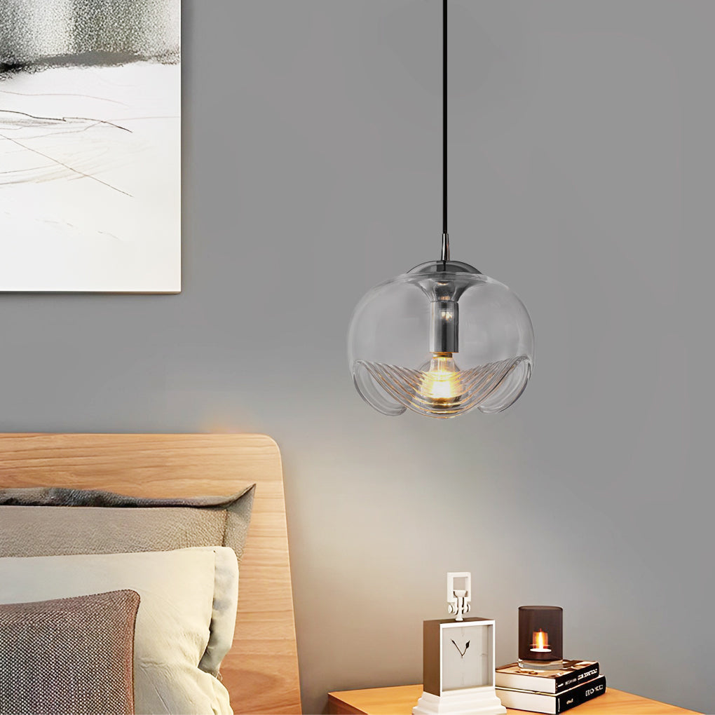 Retro Creative Electroplated Glass LED Modern Pendant Light Hanging Lamp