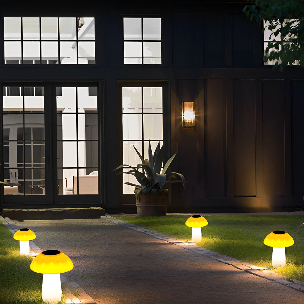 Mushroom Waterproof LED Intelligent Light-controlled Solar Lawn Lights