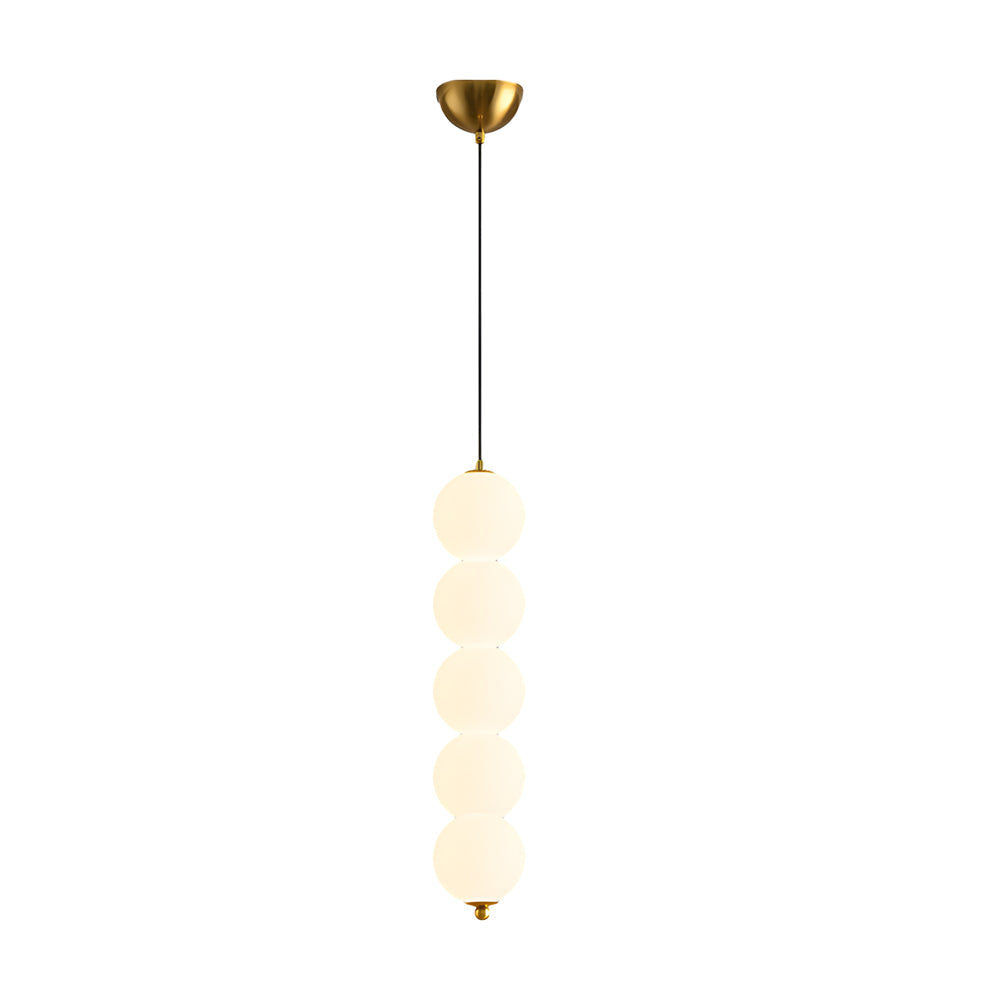 Modern Round String Vertical Balls Pendant Lamp Dimmable LED Chandelier