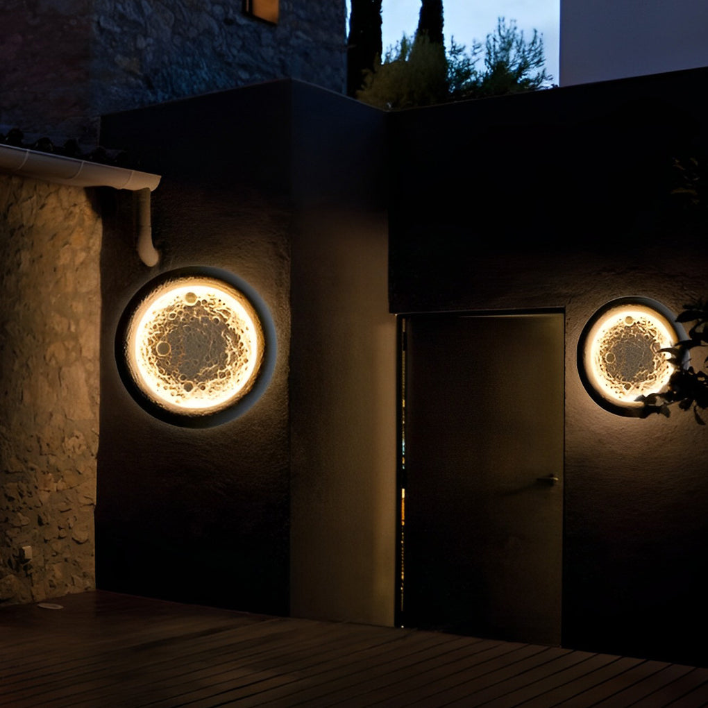 Moon Craters Design LED Waterproof Modern Outdoor Wall Lamp Exterior Lights