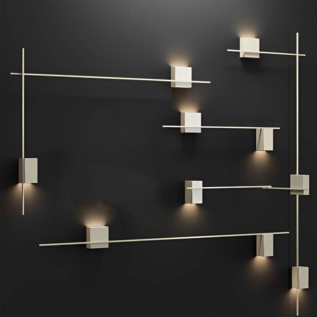 Creative Square Strip Three Step Dimming LED Nordic Wall Sconce Lighting