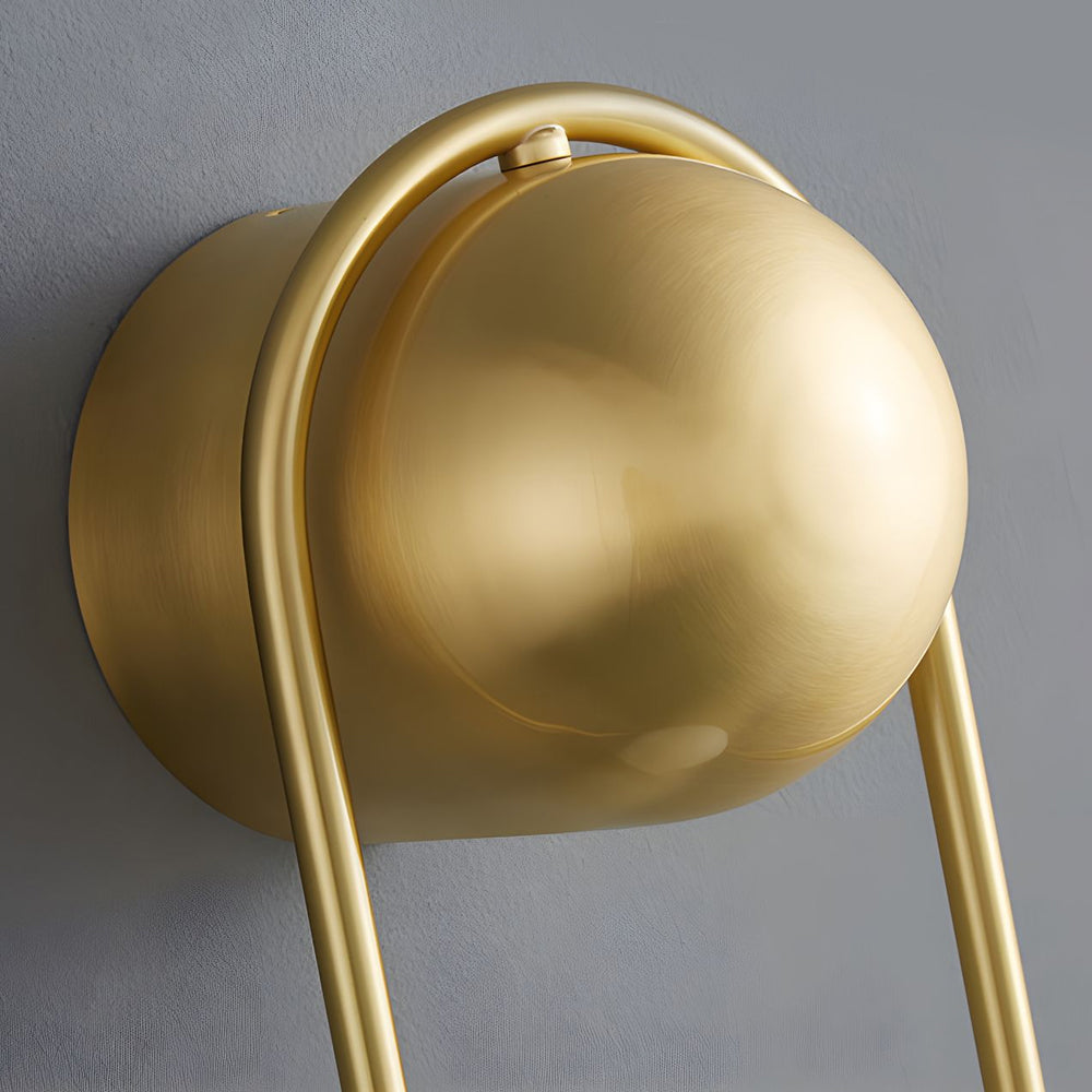 Mila Wall Sconce 1-light Glass Globe Wall Light - Gold/Black