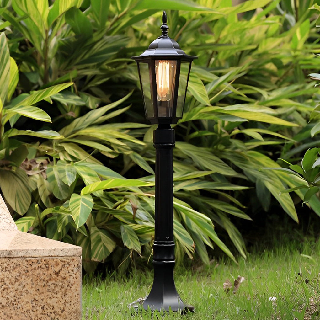 Retro Waterproof Led Black Modern Outdoor Pathway Lights Lawn Lights