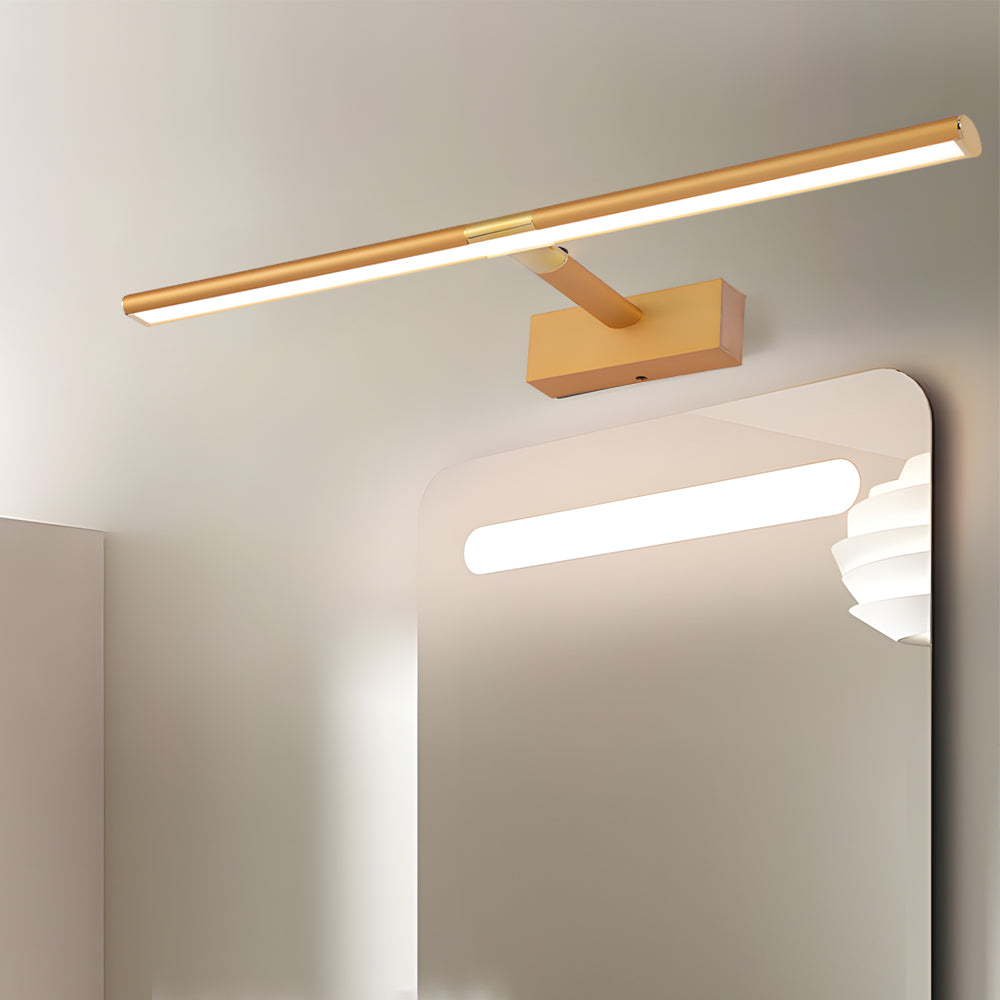 Retractable LED Bathroom Vanity Light with Adjustable Rod and Matte Finish