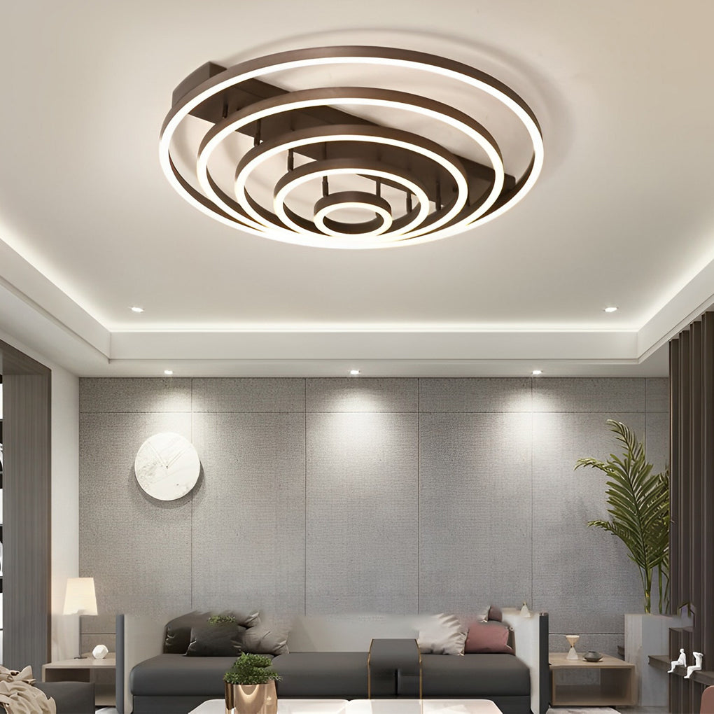 Adjustable Multiple Circular LED Modern Flush Mount Ceiling Lights