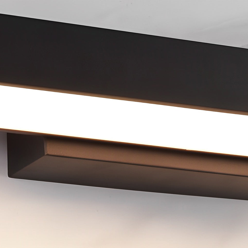 Outdoor Motion Sensor Black Rectangle Wall Light