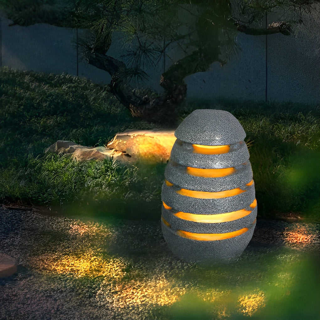 Resin Egg Shaped Waterproof LED Modern Outdoor Lawn Light Garden Lights