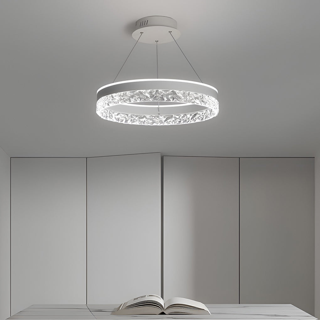 Circular Ring Three-step Dimming LED Modern Chandelier Island Lights