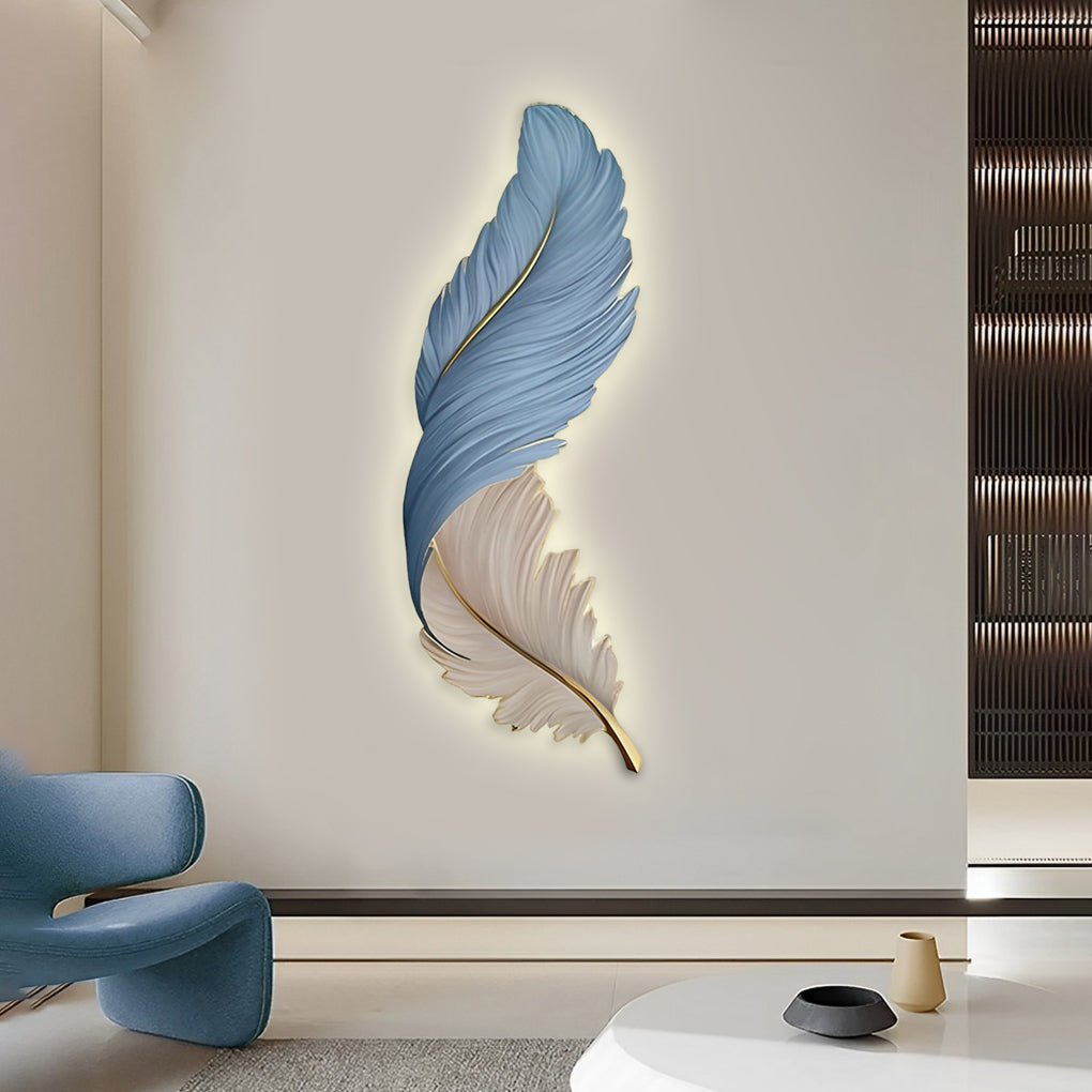 Luxury Creative Feathers USB DC5V Remote Control LED Modern Wall Lights