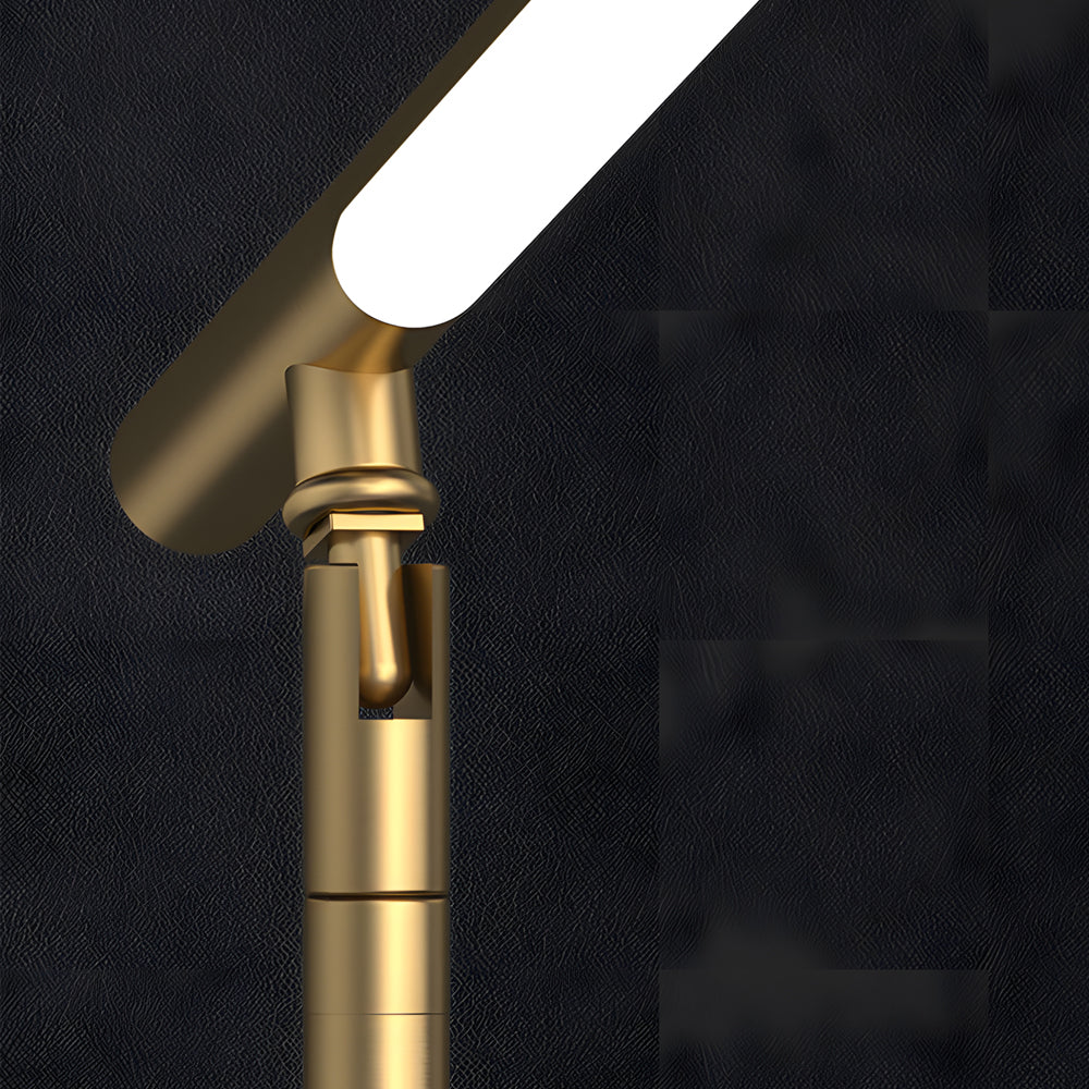 Copper Linear Brass LED Desk Lamp with Adjustable Angle for Focused Lighting