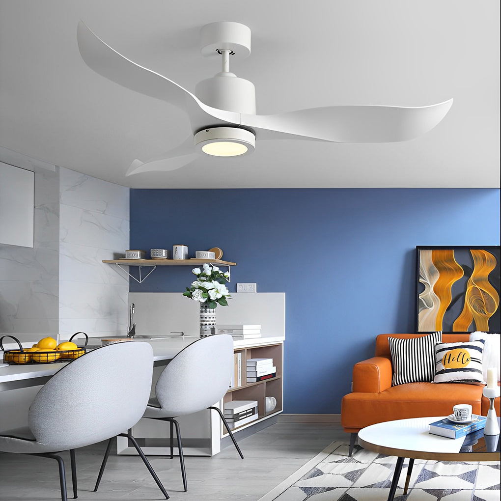 3 Blades Mute Intelligent with Remote LED Nordic Ceiling Fans Lamp